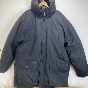 Bear USA Men's Black Hooded Parka Jacket Down Fill Winter XL or XXL